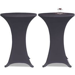 Venyvä pöydänsuoja 2 kpl 80 cm antrasiitti