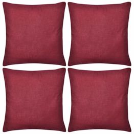 Viininpunainen tyynynpäällinen puuvilla 4kpl 40 x 40 cm