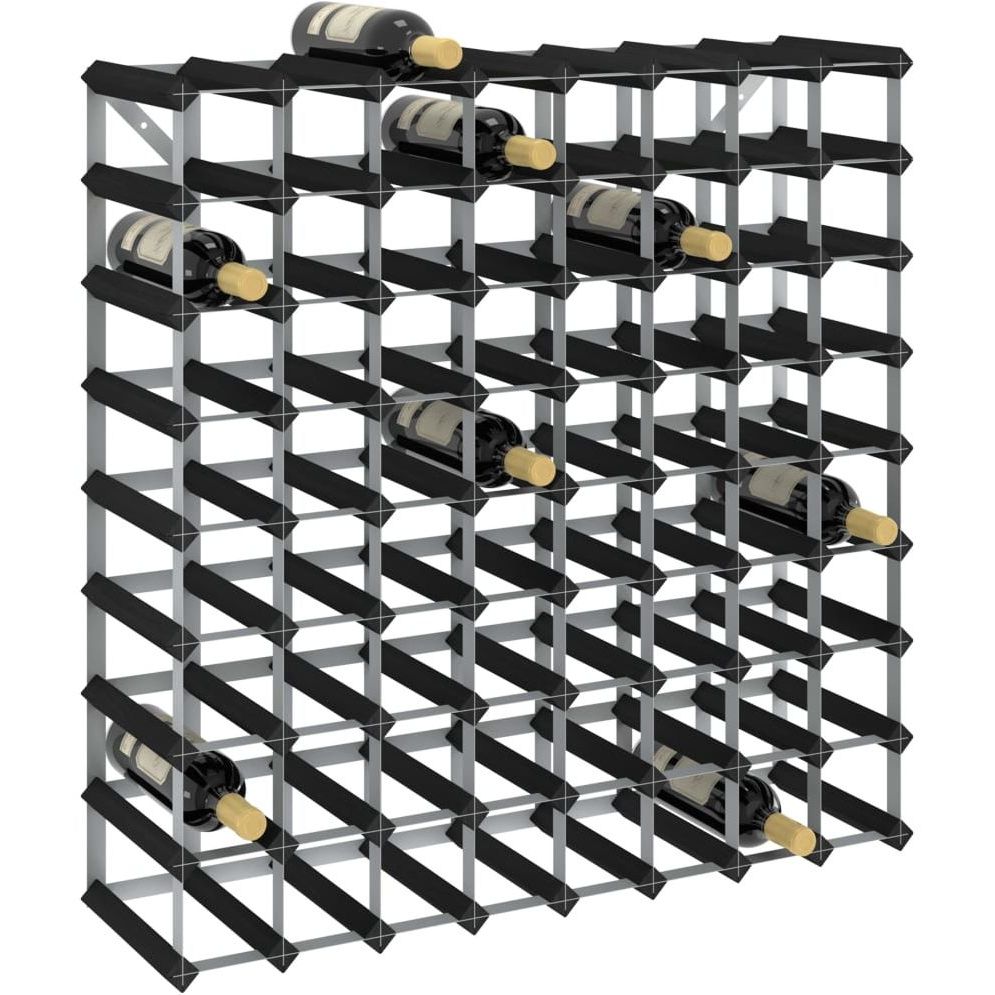 Viinipulloteline 72 pullolle musta täysi mänty