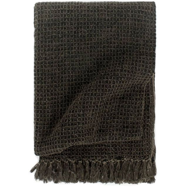 Viltti puuvilla 125x150 cm antrasiitti/ruskea_1