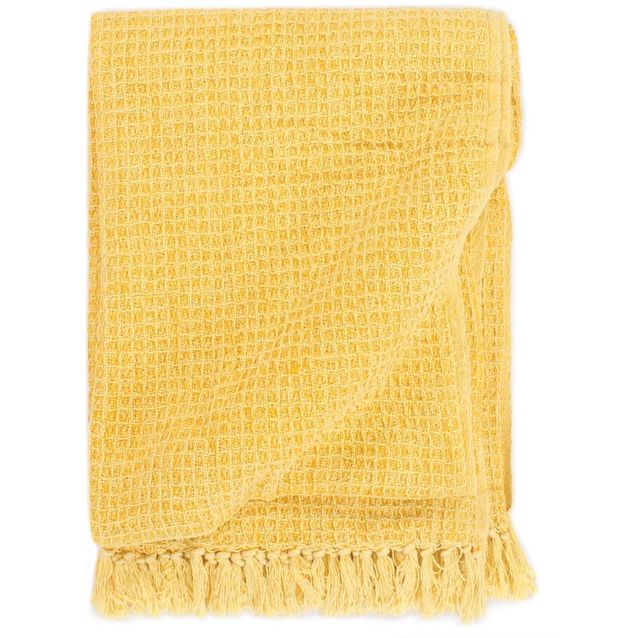 Viltti puuvilla 160x210 cm sinapinkeltainen_1