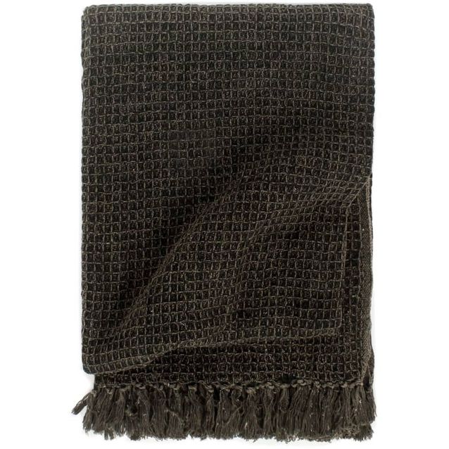 Viltti puuvilla 220x250 cm antrasiitti/ruskea_1