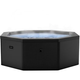 Ulkoporeallas Wave Spa Como, 6 hlöä, 90 suutinta, WiFi, kahdeksankulmainen, koottava, musta