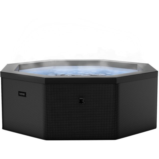 Ulkoporeallas Wave Spa Como, 6 hlöä, 90 suutinta, Wifi, kahdeksankulmainen, koottava, musta