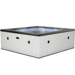 Ulkoporeallas Wave Spa Garda, 6 hlöä, 90 suutinta, WiFi, neliö, koottava, valkoinen