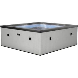 Ulkoporeallas Wave Spa Garda, 6 hlöä, 90 suutinta, WiFi, neliö, koottava, harmaa