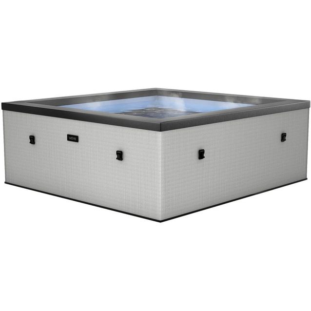 Ulkoporeallas Wave Spa Garda, 6 hlöä, 90 suutinta, WiFi, neliö, koottava, harmaa