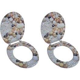 WC-istuimen kansi hard close 2 kpl MDF pikkukivikuosi