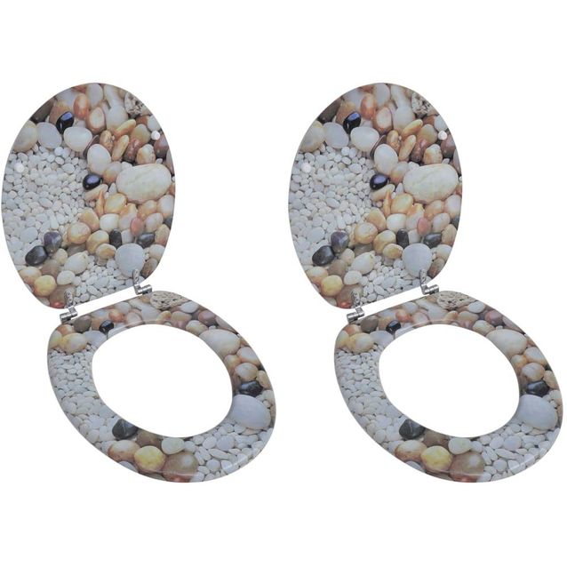 WC istuimet hard close kansilla 2 kpl MDF pikkukivikuosi