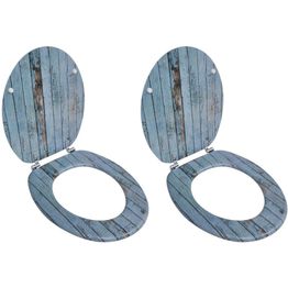 WC-istuimen kansi hard close 2 kpl MDF vanha puu