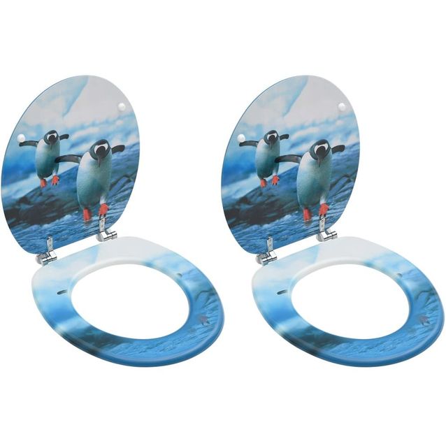 WC istuimet kansilla 2 kpl MDF pingviinikuosi