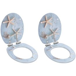 WC-istuimen kansi 2 kpl soft-close MDF meritähtikuosi