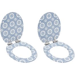 WC-istuimen kansi 2 kpl soft-close MDF posliinikuosi