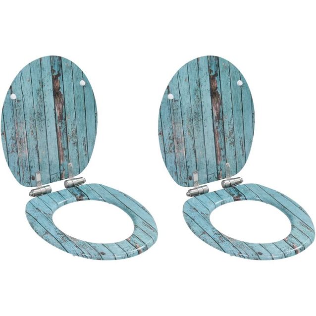 WC istuin 2 kpl soft close kansilla MDF vanha puu kuosi