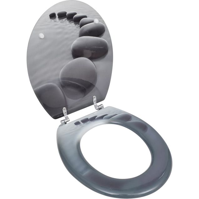 WC istuin MDF kannella kivikuosi