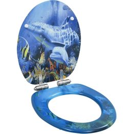 WC-istuimen kansi soft-close MDF delfiinikuosi