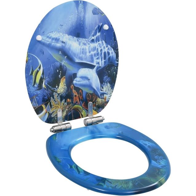 WC istuin soft close kannella MDF delfiinikuosi