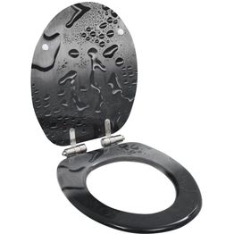 WC-istuimen kansi soft-close MDF vesipisarakuvio