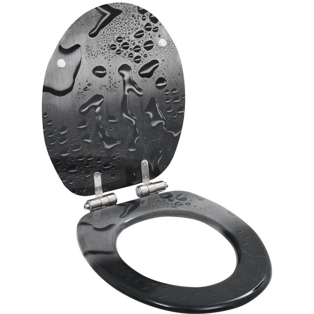 WC istuin soft close kannella MDF vesipisarakuvio