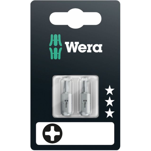 Kärkisarja kipsilevyruuveille Wera 851/1 RZ, PH 2x25mm, 2 kpl