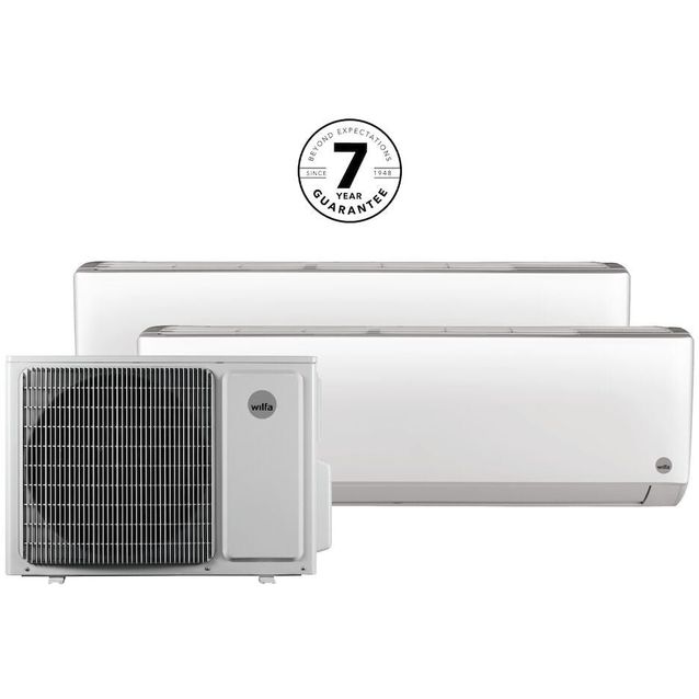 Ilmalämpöpumppu Wilfa Duo Split 7,3 kW, 2 sisäyksikköä