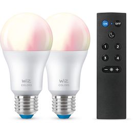 Älylamppu Wiz A60 Full Color Wi-Fi 60W E27 RGB 2kpl + kaukosäädin