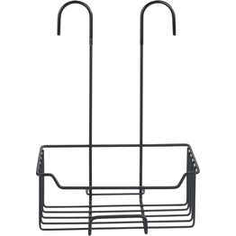 Suihkuhylly Wenko Milo ruostumaton teräs musta sekoittajaan ripustettava