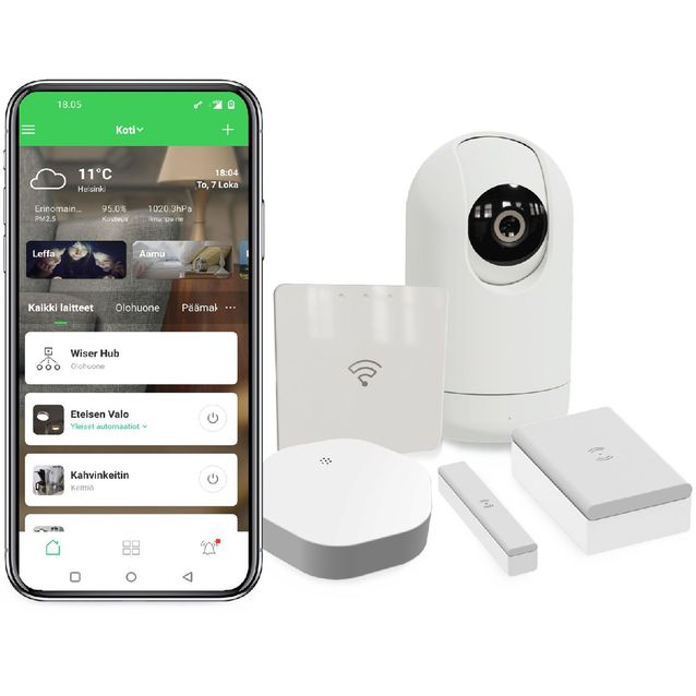 Älykotijärjestelmän aloituspaketti Schneider Electric Wiser 5 osainen