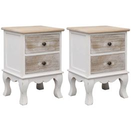 Yöpöydät 2 kpl 35x30x50 cm keisaripuu