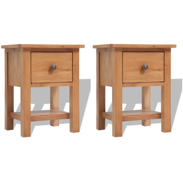 Yöpöydät 2 kpl 36x30x47 cm täysi tammi_1