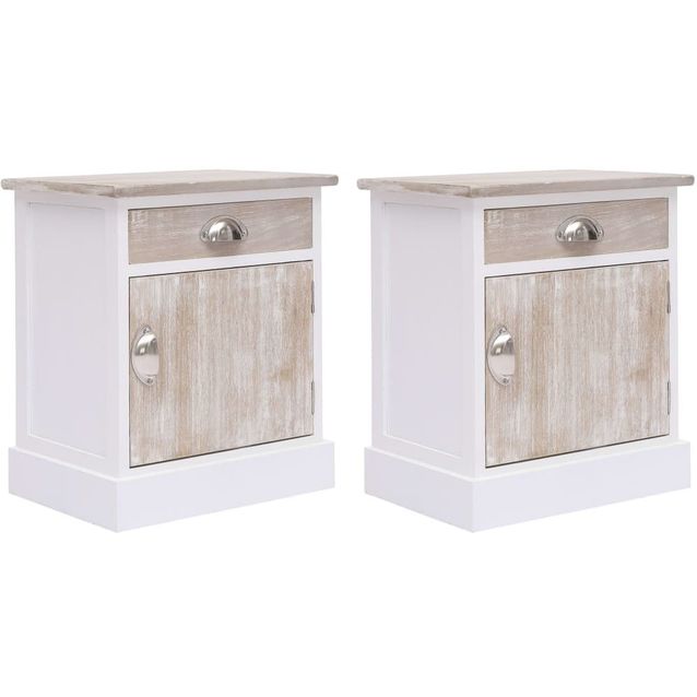 Yöpöydät 2 kpl 38x28x45 cm keisaripuu_1