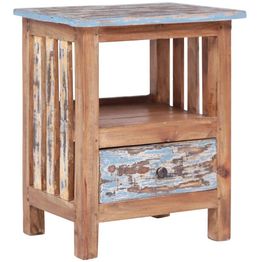 Yöpöytä 41x30x50 cm täysi kierrätetty puu