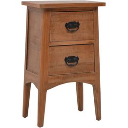 Yöpöytä kuusipuu 40x29x68 cm ruskea