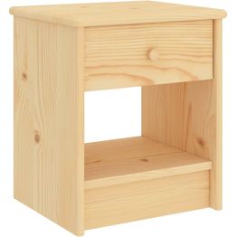 Yöpöytä vaalea puu 35x30x40 cm täysi mänty