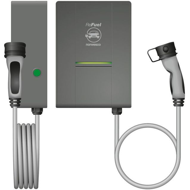 Sähköauton latausasema Norwesco Refuel Basic, Type2, 22Kw(3x32A), 4m kaapeli