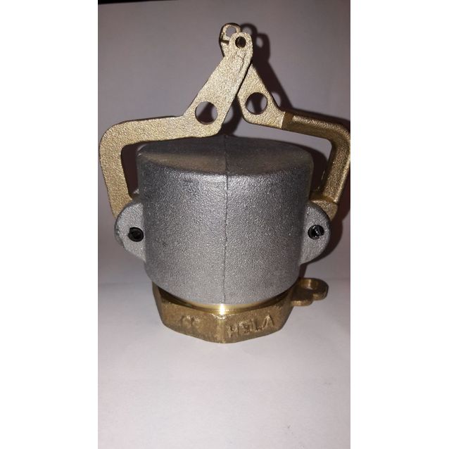 Pikaliitinnippa + kansi Hela 610/645, DN50, messinki