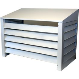Ilmalämpöpumpun suojakotelo 1010x720x501mm, alumiini, valkoinen