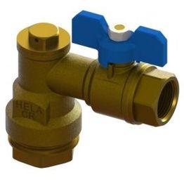 Vesimittariventtiili kierreliittimellä Hela 313, eri kokoja