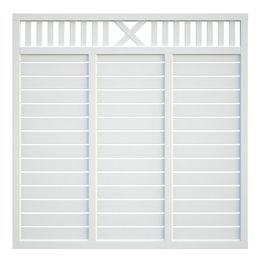 Aitaelementti Palmako Helis 1 180x180 cm valkoinen 5 kpl/pkt