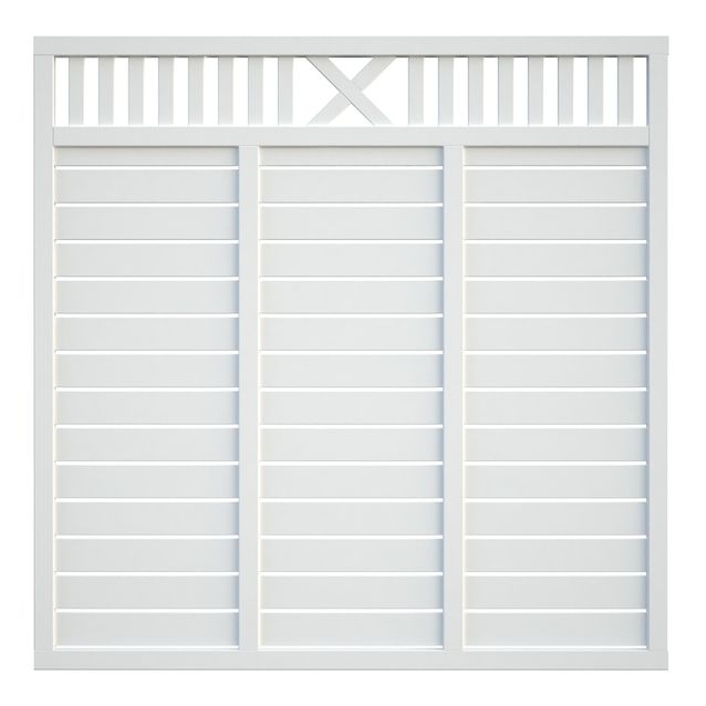 Aitaelementti Palmako Helis 1 180x180 cm valkoinen 5 kpl/pkt