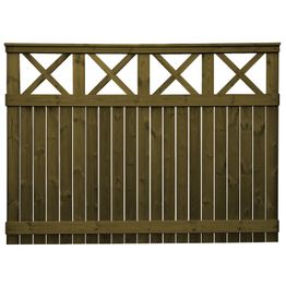 Aitaelementti Raja A86 1600x2200 mm pystylauta + koristeristikko vihreä