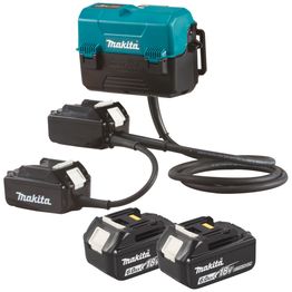 Vyöadapterisarja Makita LXT 197580-6 + 2x6,0 Ah BL1860B-akuilla ilman laturia