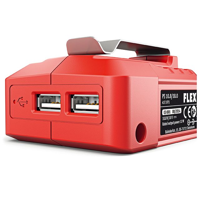 Akkusovitin USB-laturi Flex PS 10,8/18V