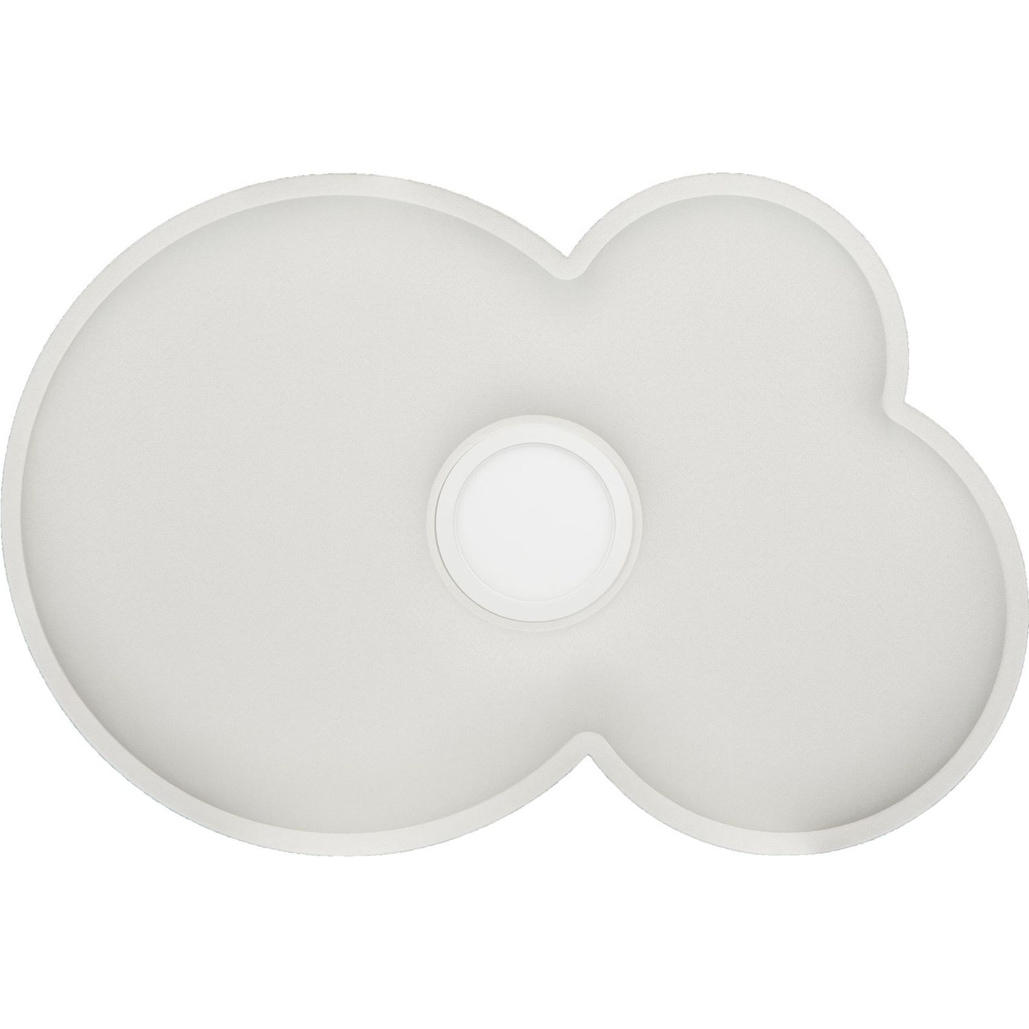 Akustiikkapilvi LED-valolla Yeseco Pilvi vaakariippuva 120x80 cm valkoinen