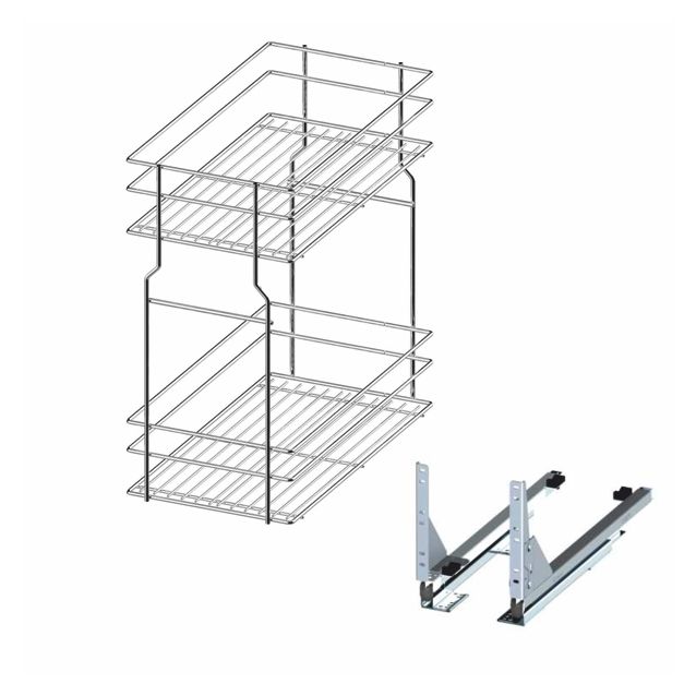 Alakaapin patavaunu Grip Multi 2-tasoa kromi eri kokoja