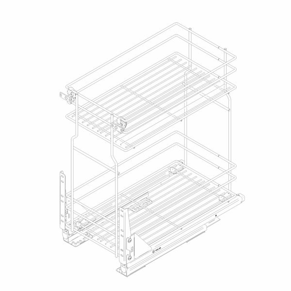 Alakaapin patavaunu Grip Multi M60 2-tasoa kromi