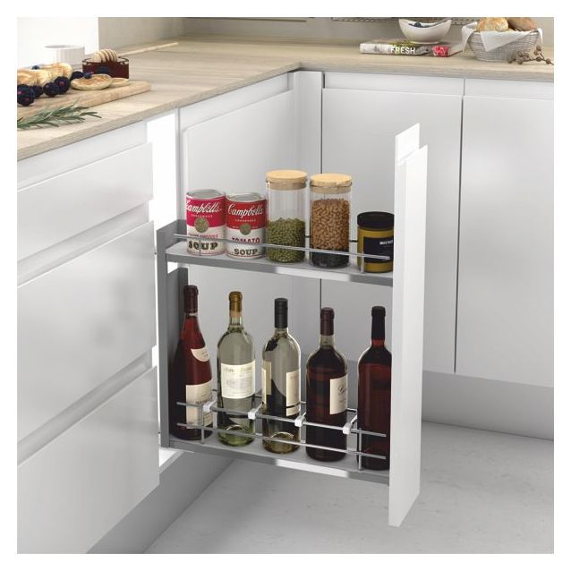 Alakaapin vetovaunu Grip kapea kromi/valkoinen eri kokoja