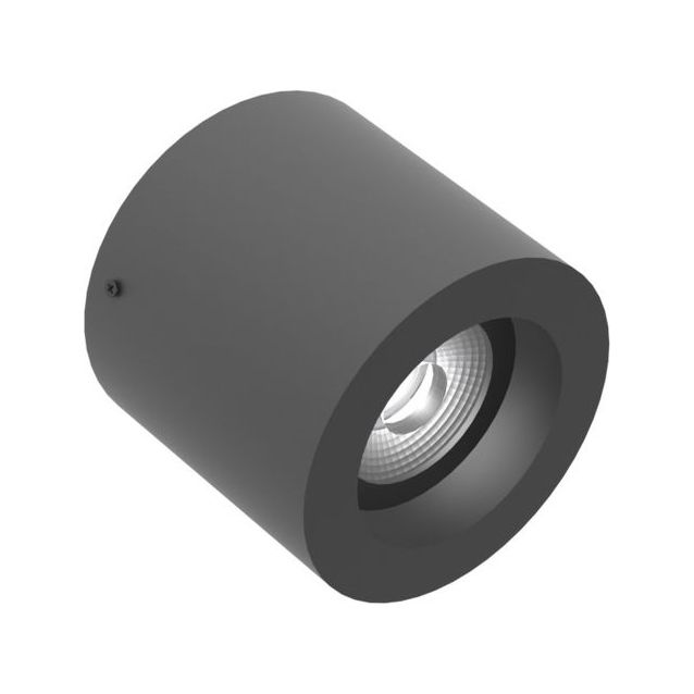 LED-alasvalo Illuxtron Cylinder, Ø100mm, HV-FD, 800lm, 3000K, 40°, musta