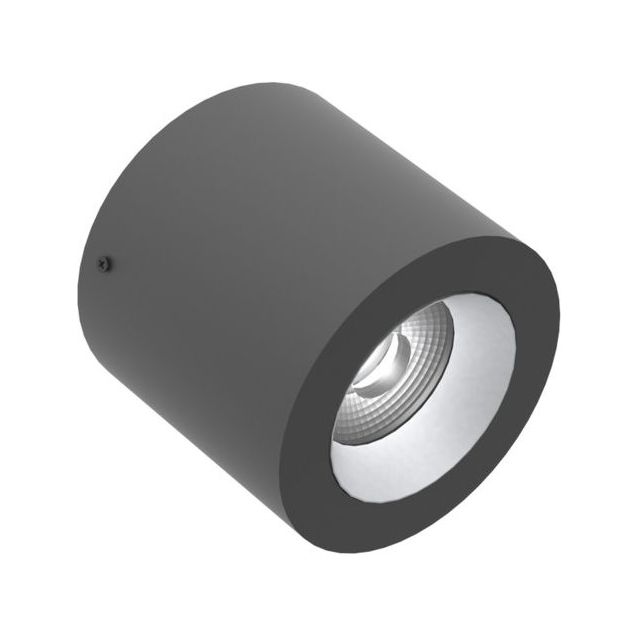 LED-alasvalo Illuxtron Vector, Ø100mm, HV-FD, 800lm, 3000K, 40°, musta/hopea
