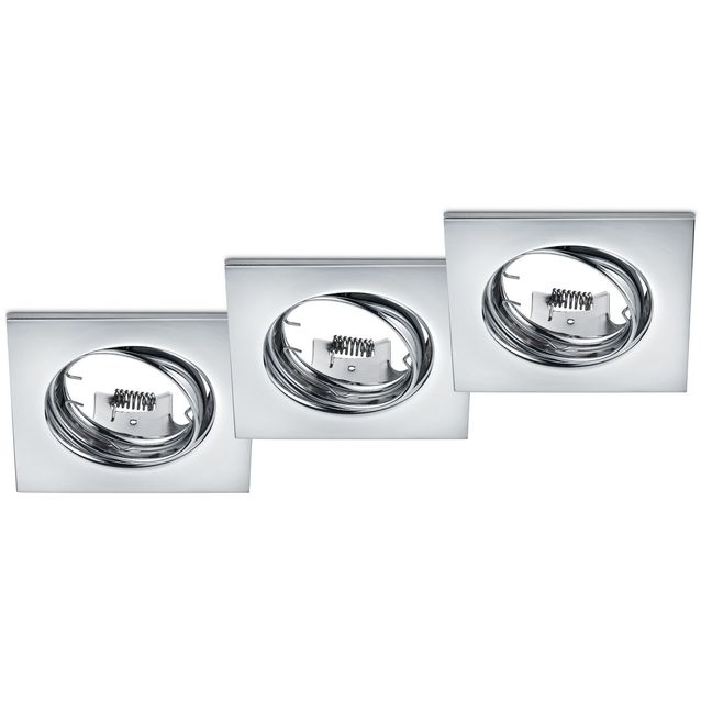 Alasvalosarja Trio Jura 80x70x80 mm IP20 kromi 3 kpl